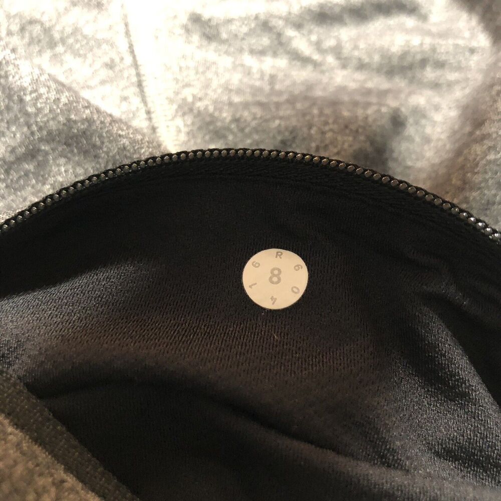Lululemon Pace Rival Crop Leggings Pockets Size 8 Gray Black Heather 23" - Picture 4 of 9